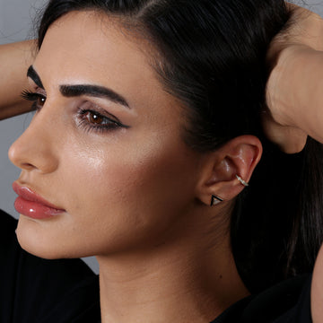 Imtinan Earrings,  Enamel with Diamonds