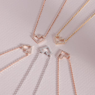 Heart Of Gold Diamonds Necklace