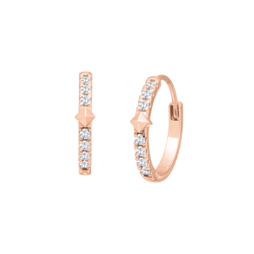 Tennis Earrings Gold with Diamonds