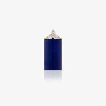 Blue Lapis Stone Earring with Diamonds
