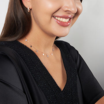 Geometric Choker Gold And Diamonds .