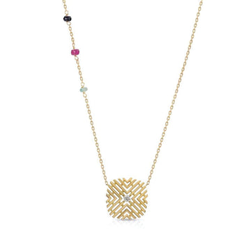 Passion Necklace with Diamond & Gems stones