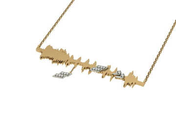 Ayat Necklace with Diamond - (سلامٌ قولاً من ربٍ رحيم)