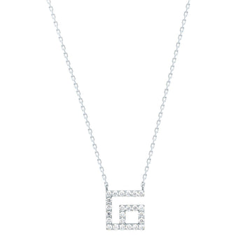 Arabic Alphabet Letter Full Diamonds Necklace(MIM)