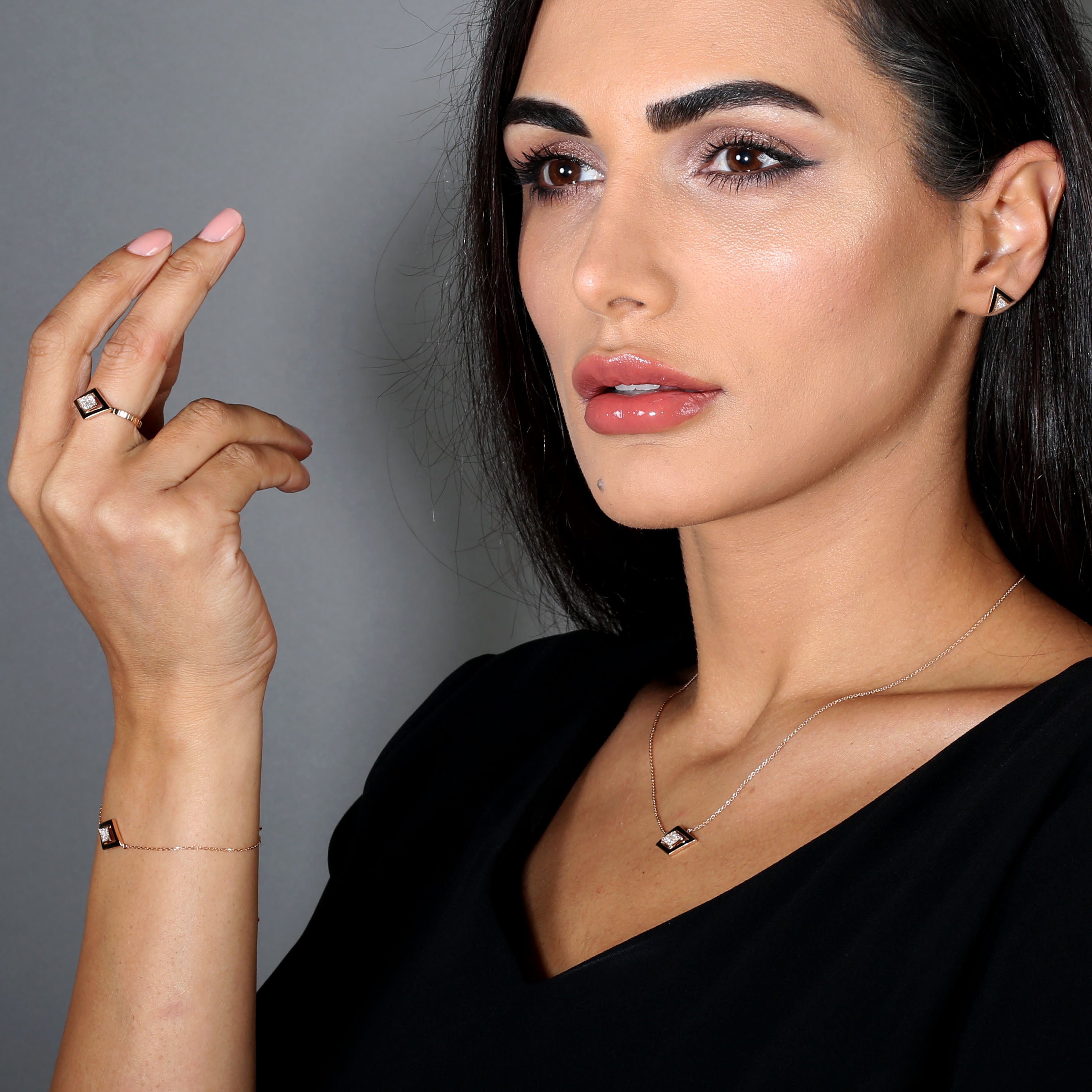 Imtinan Bracelet,  Enamel with Diamonds