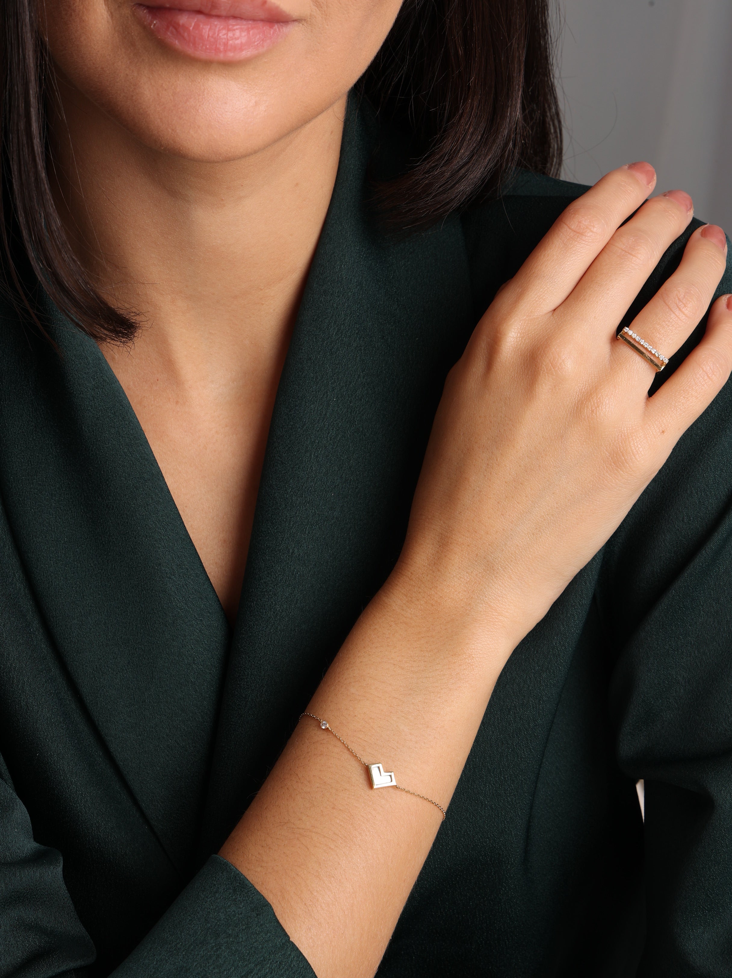 Heart of Gold Bracelet With MOP