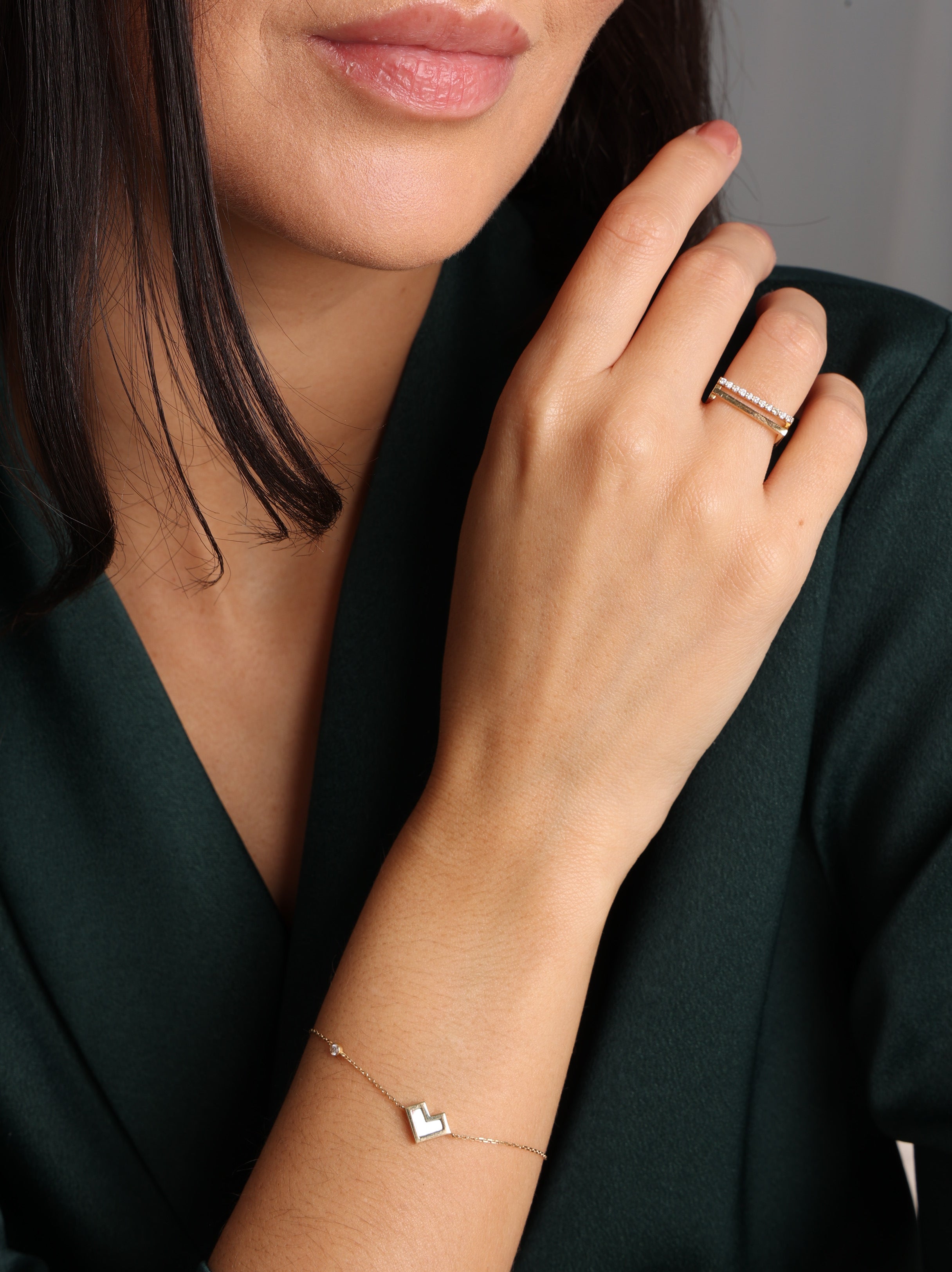 Heart of Gold Bracelet With MOP