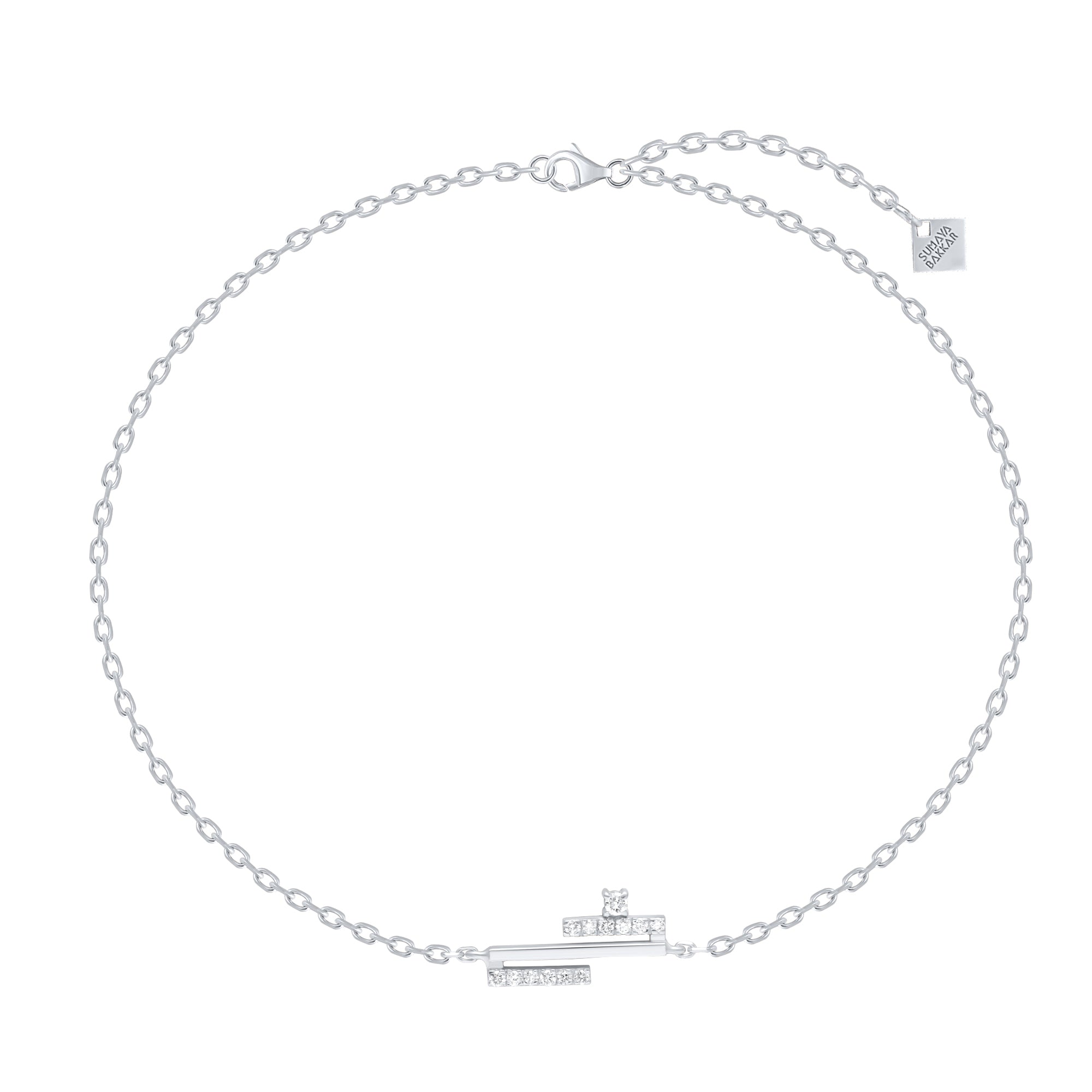 Lines Arabic Alphabet Word Bracelet   Hub Full Diamond