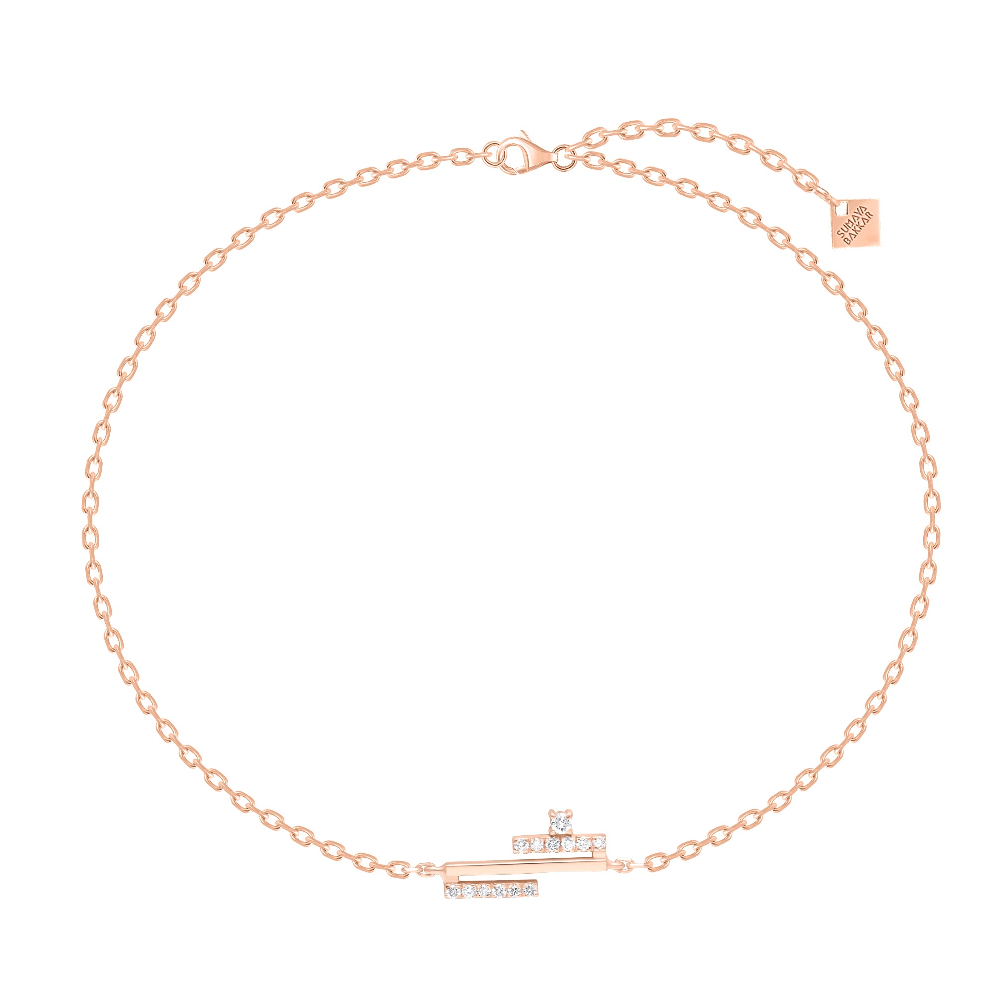 Lines Arabic Alphabet Word Bracelet   Hub Full Diamond