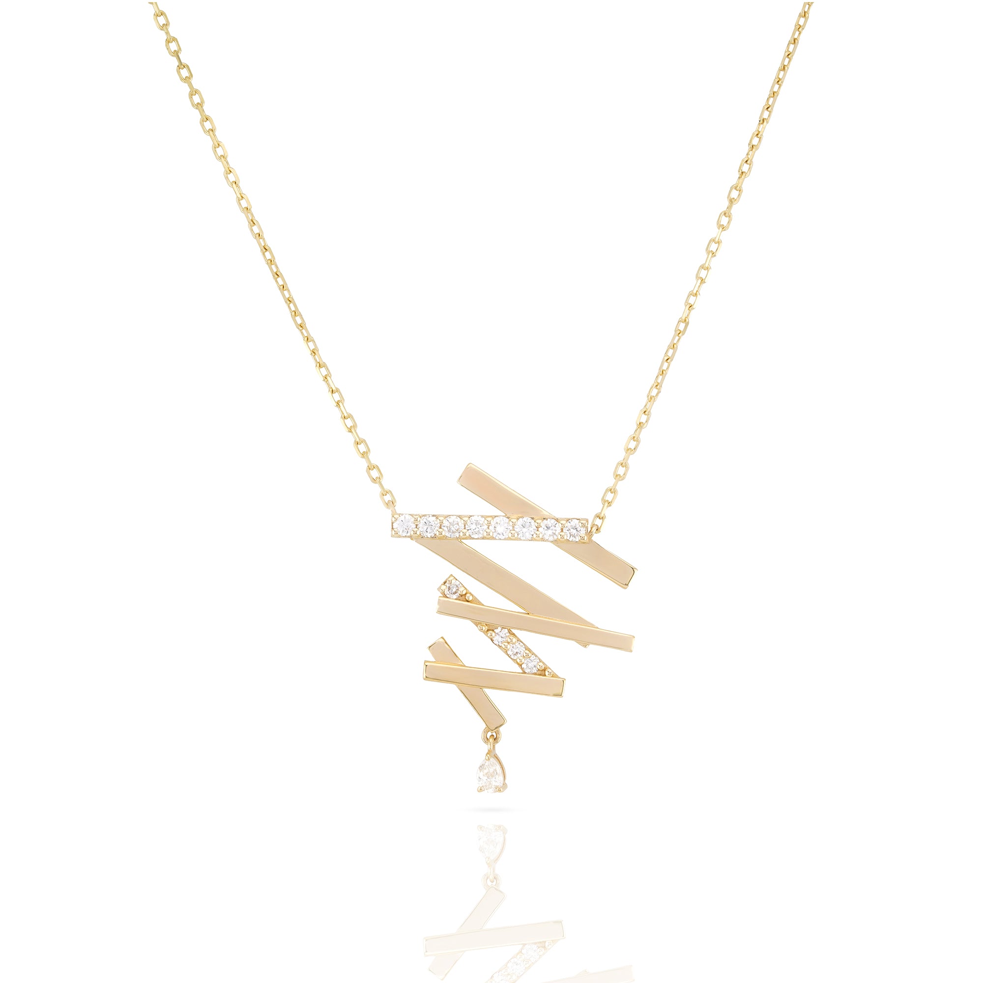 Insiab Lines Necklace with Diamond