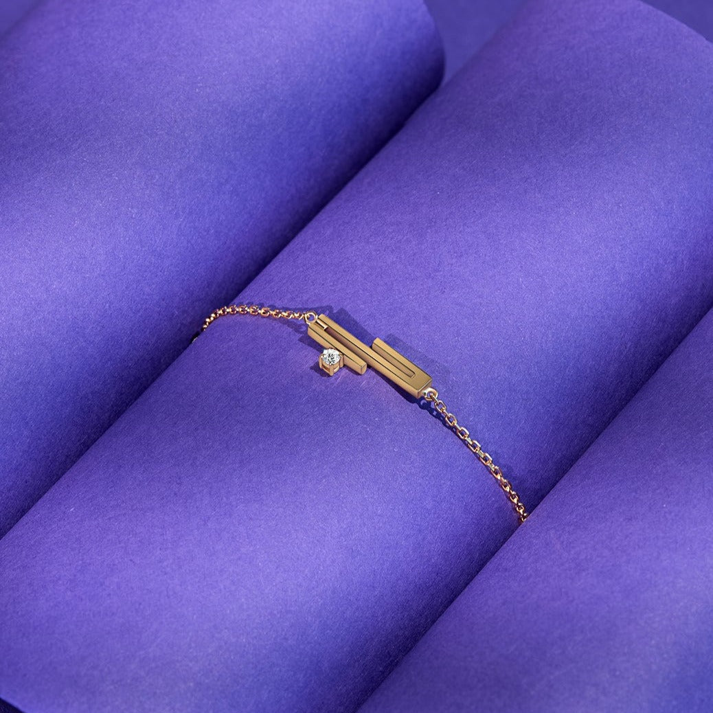 Lines Arabic Alphabet Word Bracelet Hub