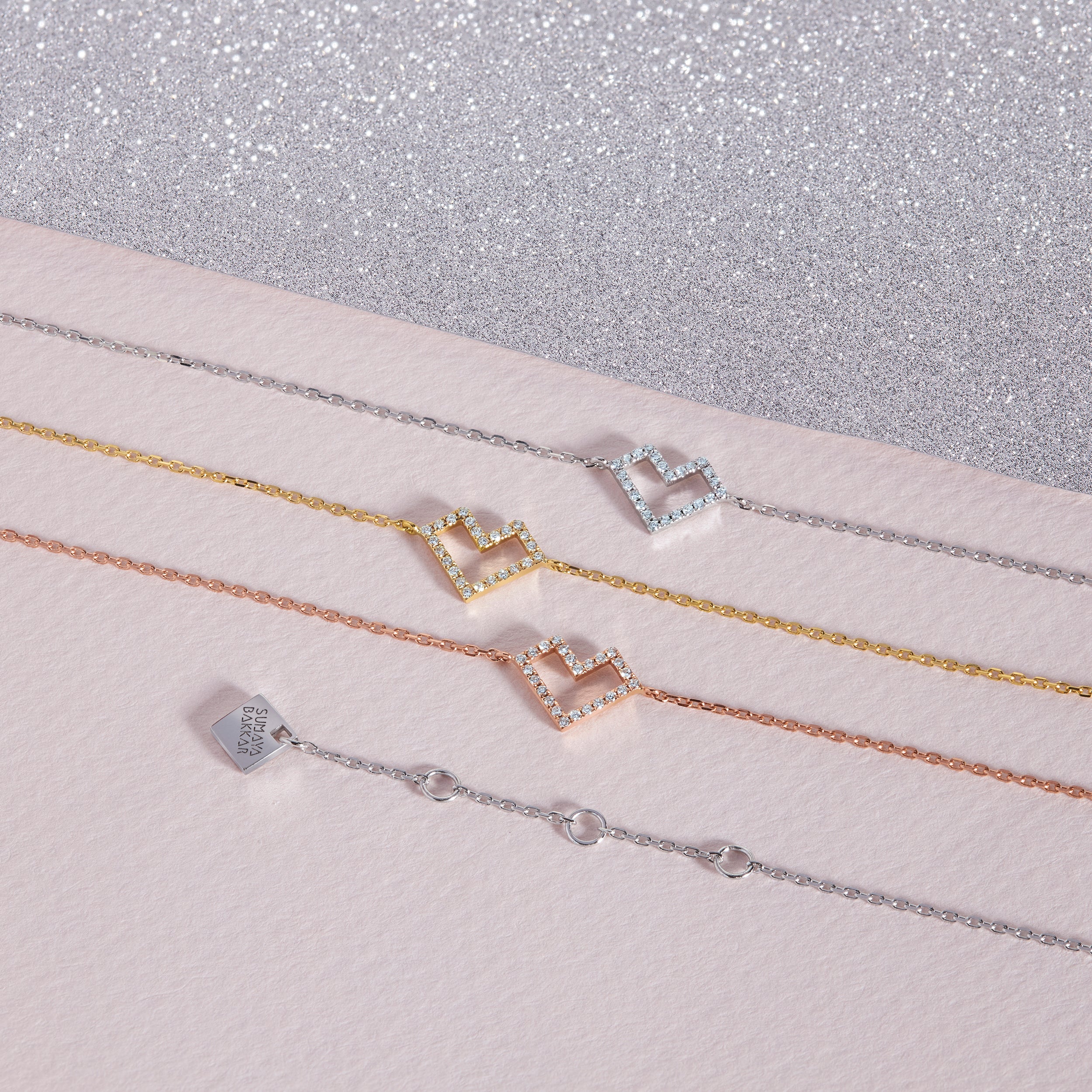 Heart Of Gold Bracelet & diamonds