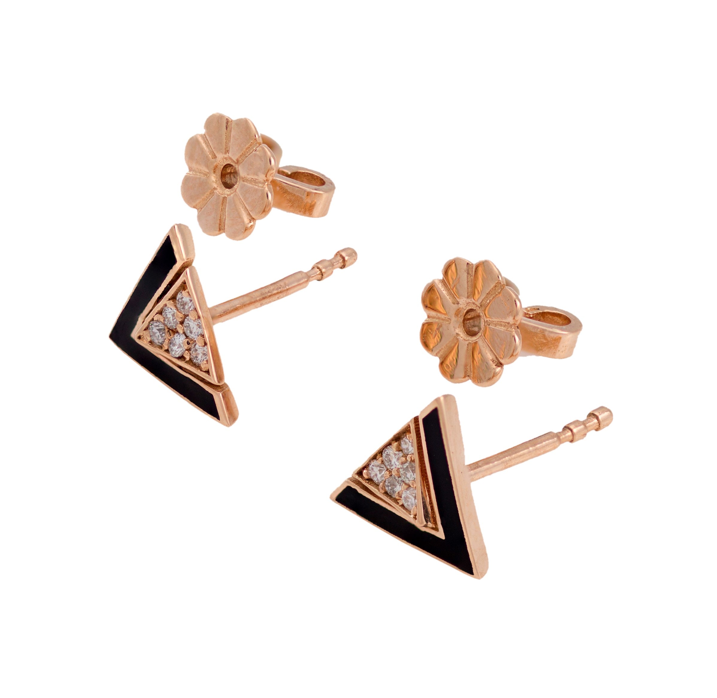 Imtinan Earrings,  Enamel with Diamonds