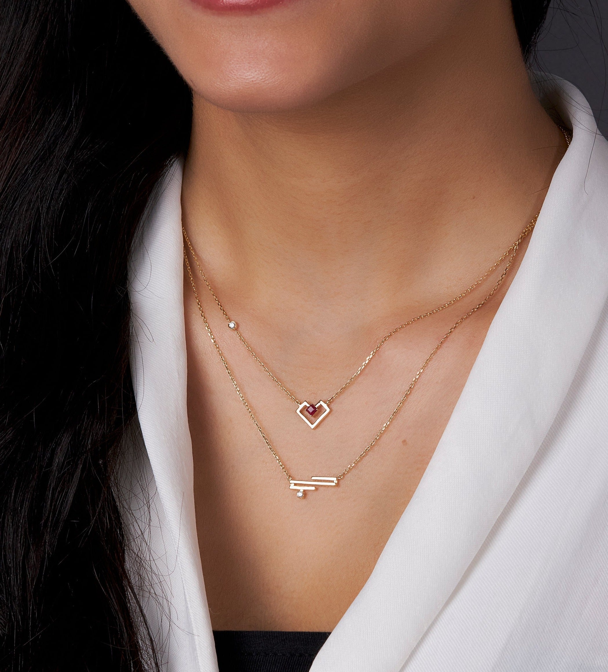 Lines Arabic Alphabet Word Necklace Hub