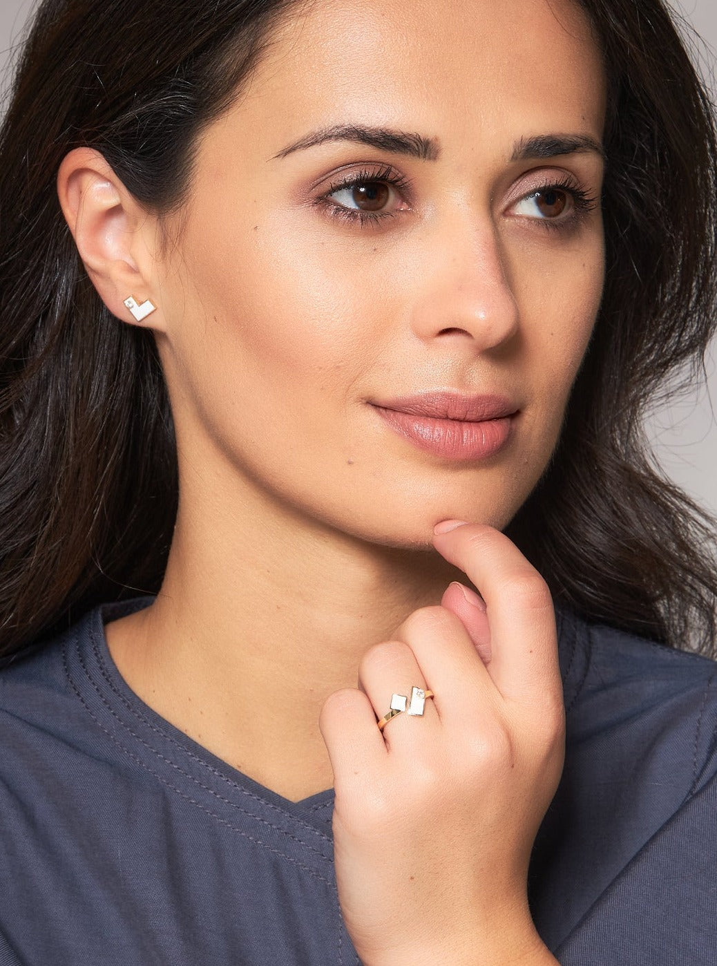 Heart of Gold Enamel Ring with Diamond