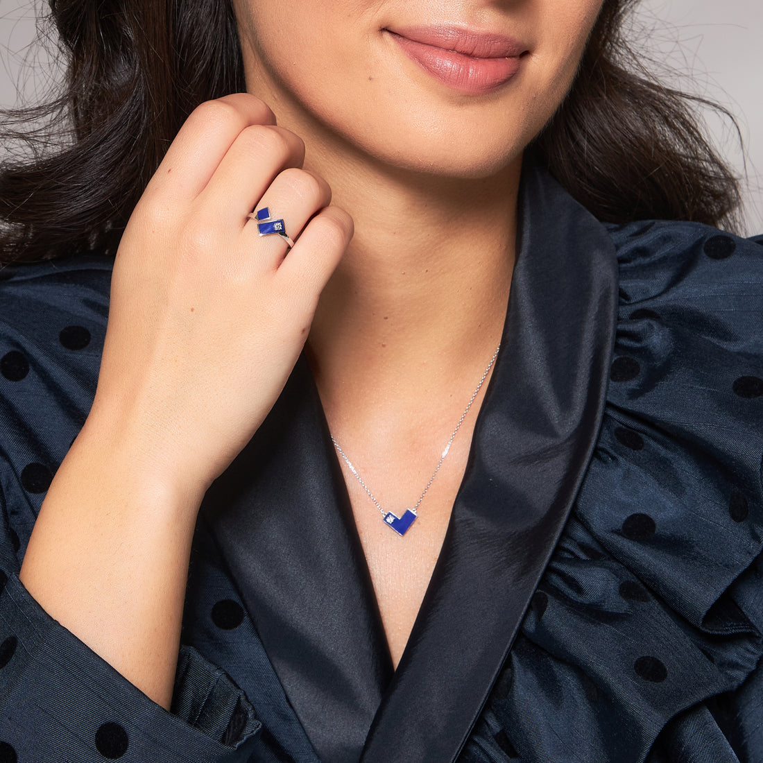 Heart of Gold Enamel Ring with Diamond