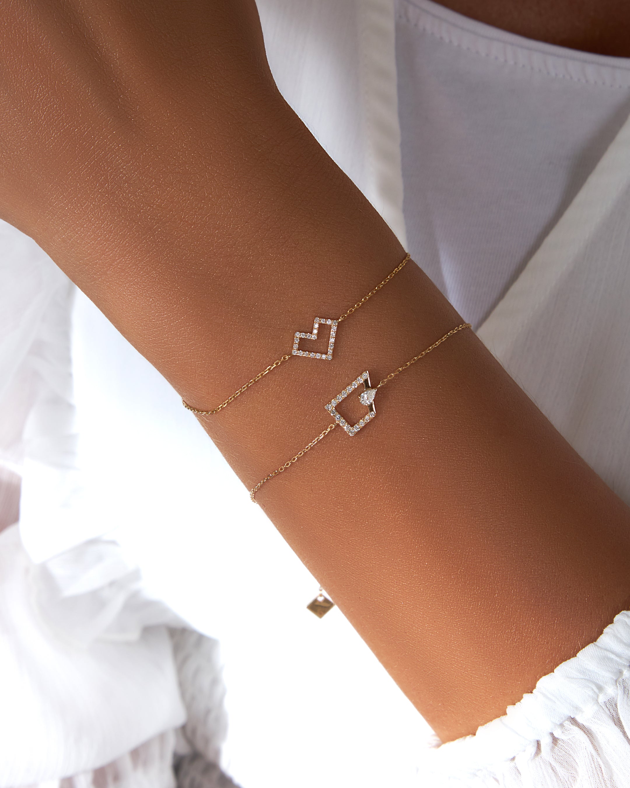 Heart Of Gold Bracelet & diamonds