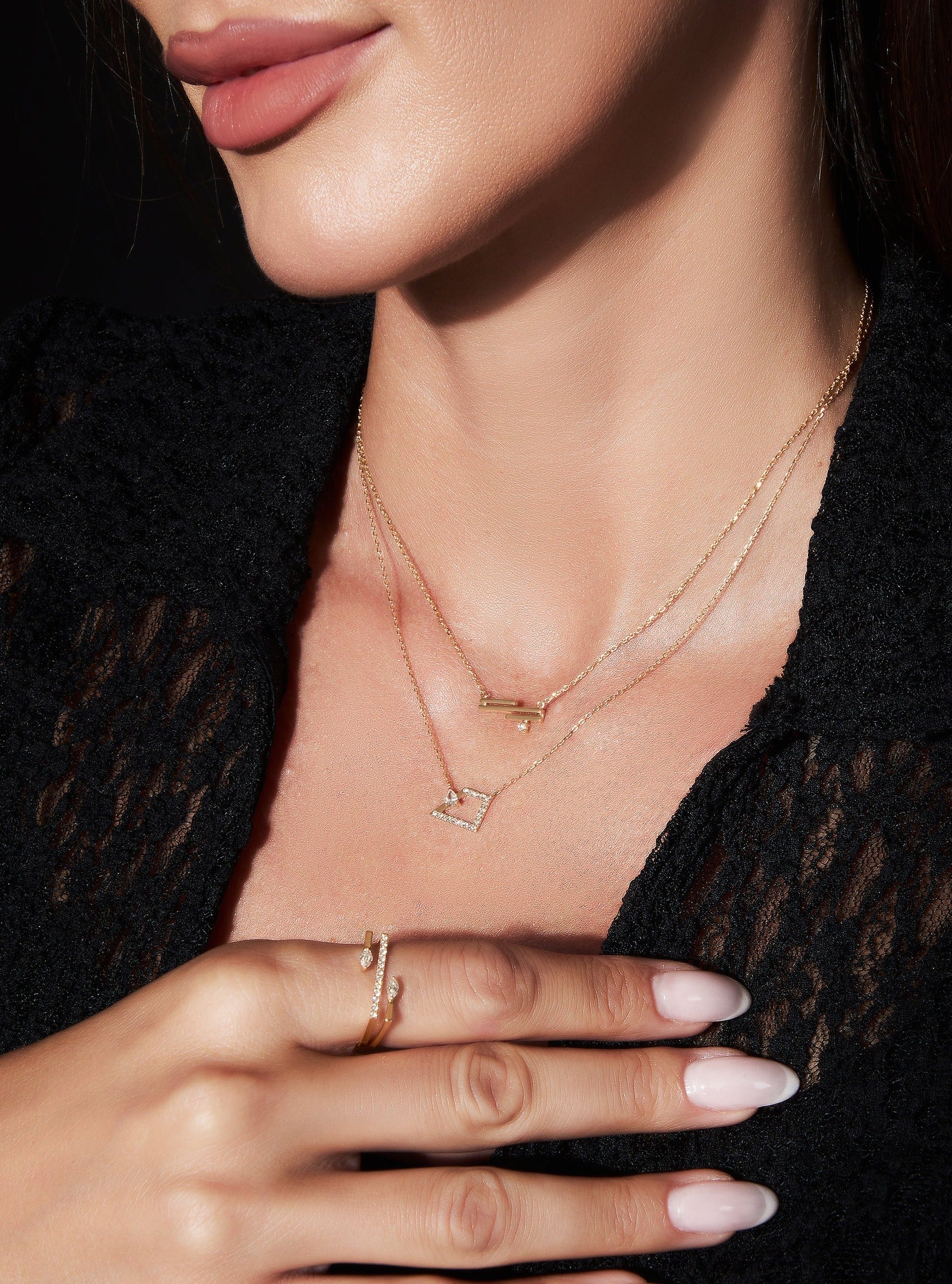 Lines Arabic Alphabet Word Necklace Hub