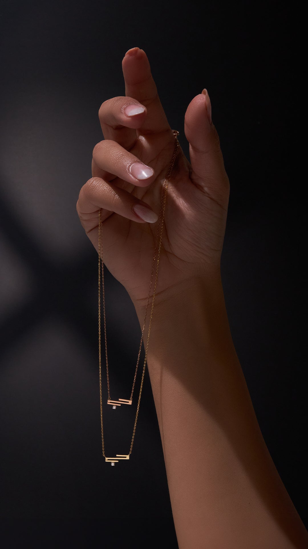 Lines Arabic Alphabet Word Necklace Hub