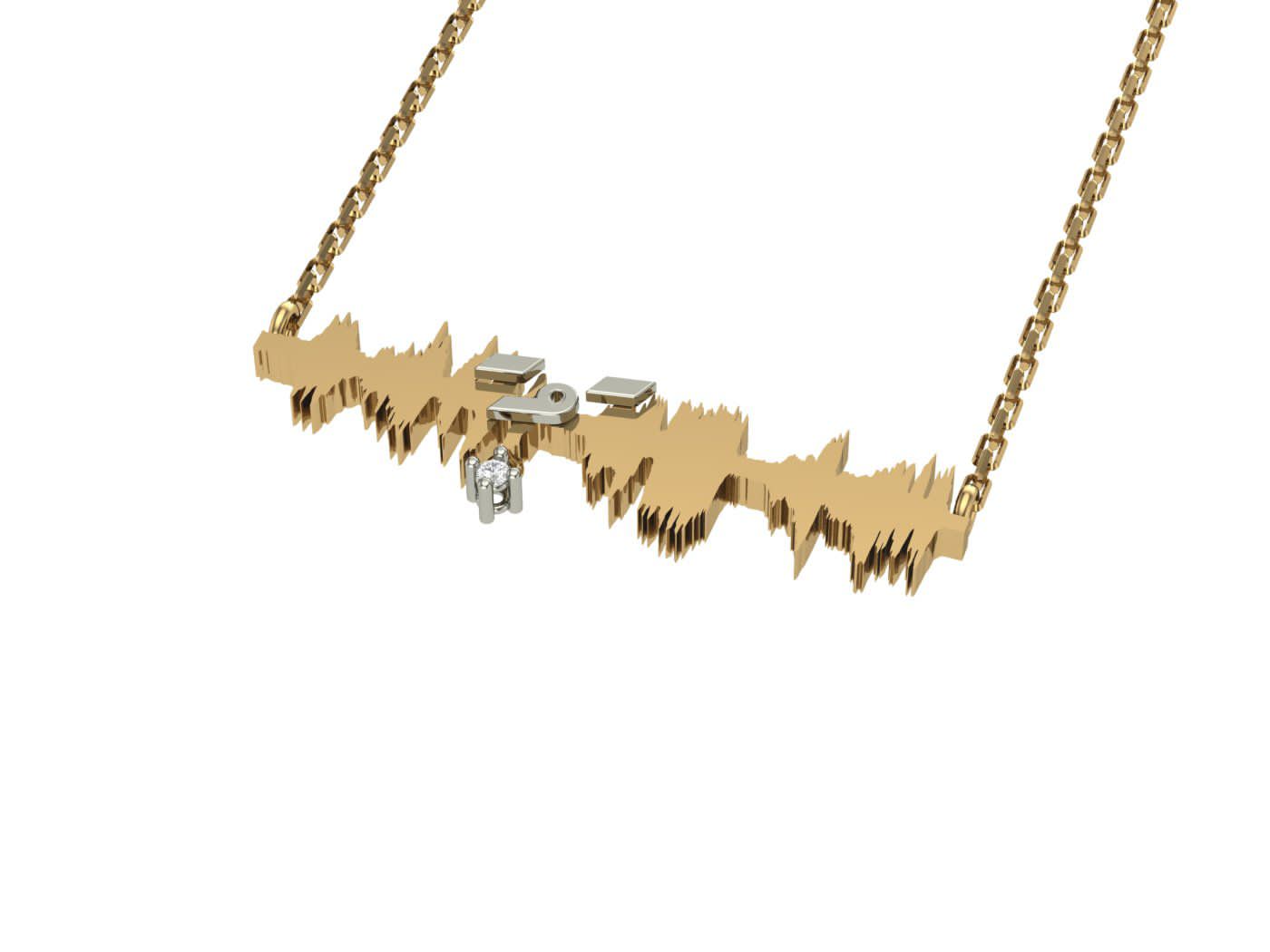 Ayat Necklace with Diamond - (ولسوف يعطيك ربك فترضى)