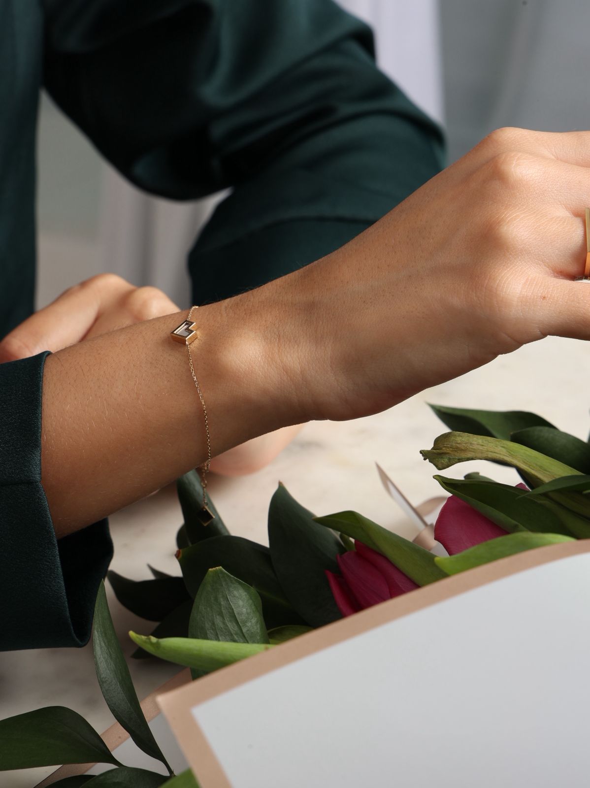 Heart of Gold Bracelet With MOP