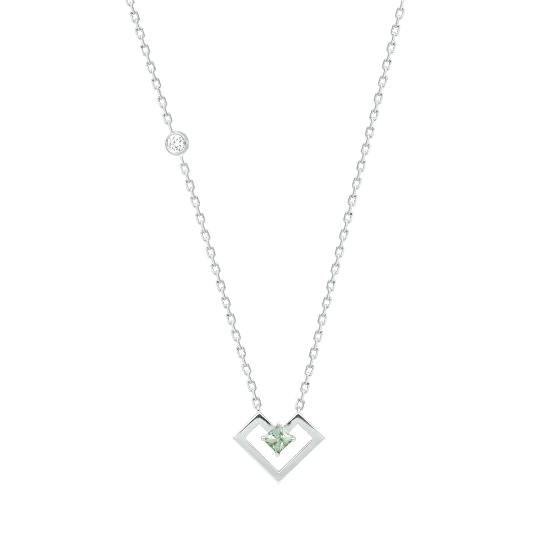 Heart Of Gold Gems Stone  Necklace