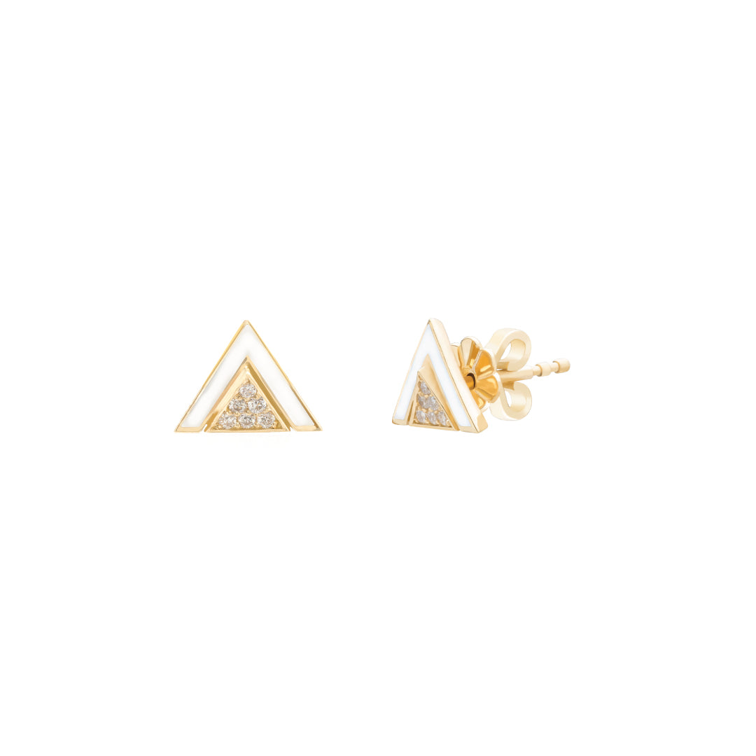 Imtinan Earrings,  Enamel with Diamonds
