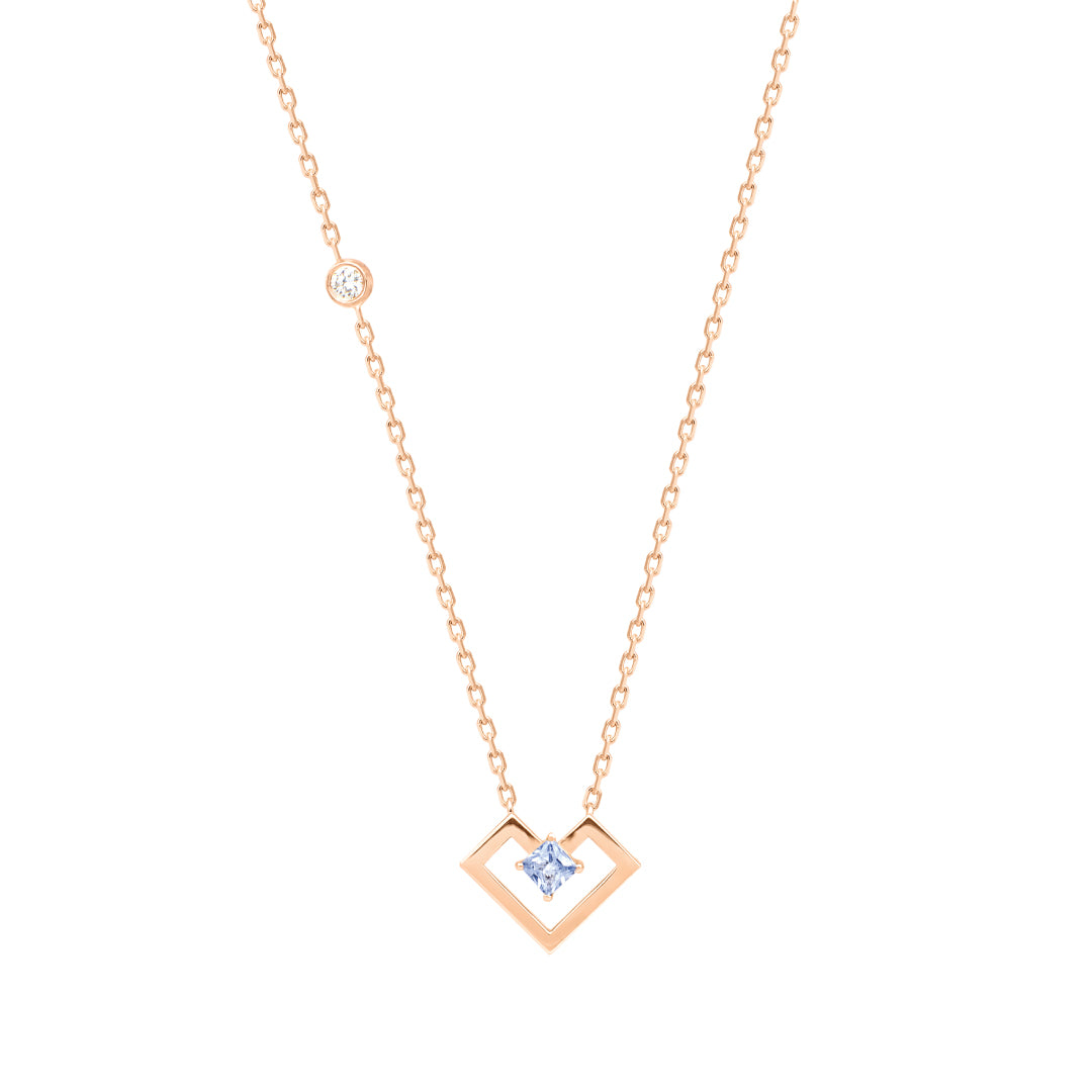 Heart Of Gold Gems Stone  Necklace