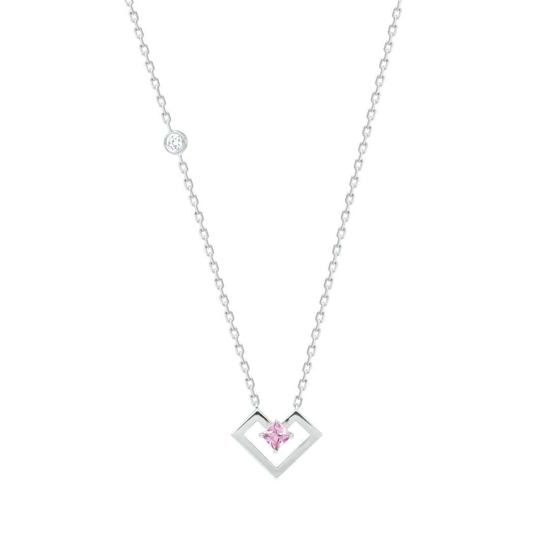 Heart Of Gold Gems Stone  Necklace