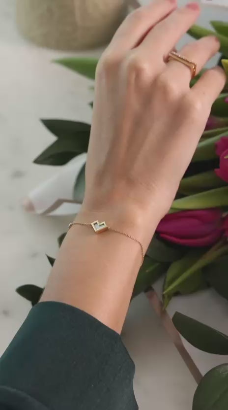 Heart of Gold Bracelet With MOP