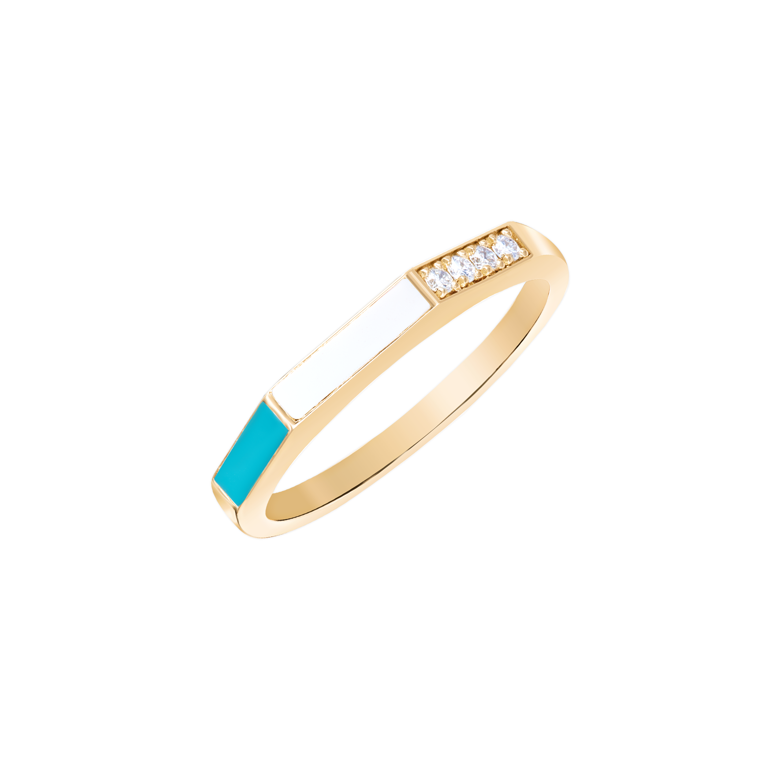 Diamonds and Enamel Ring