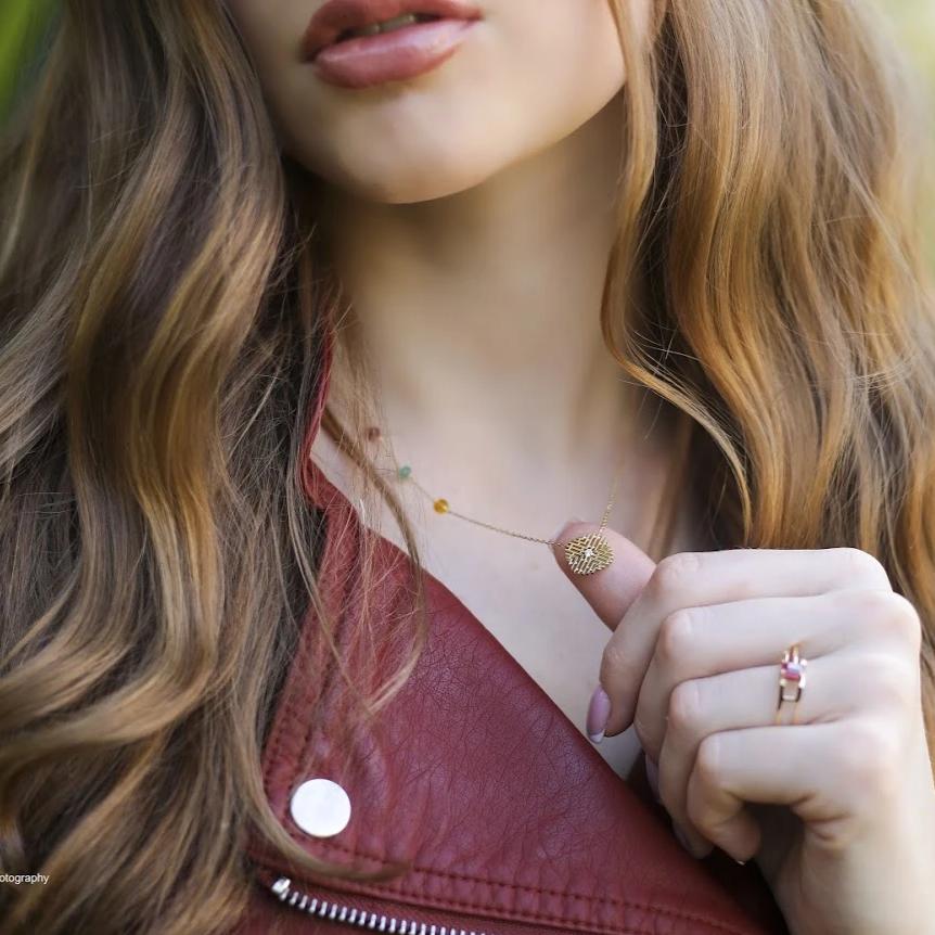 Passion Necklace with Diamond & Gems stones