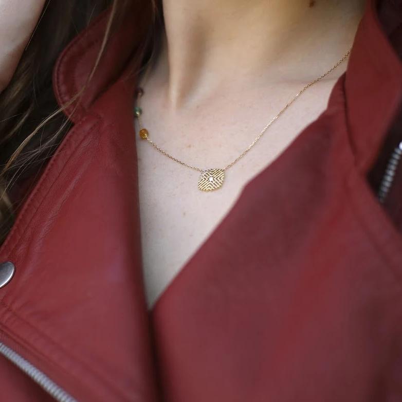 Passion Necklace with Diamond & Gems stones