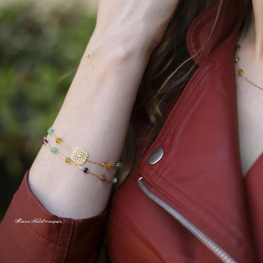 Passion Bracelet with Diamond & Gems stones