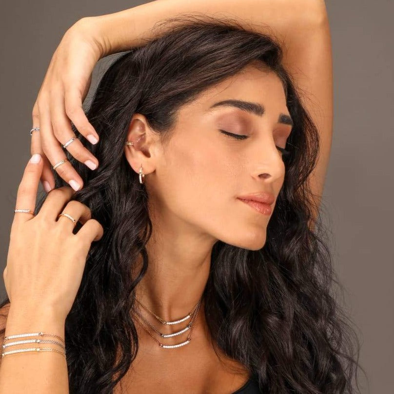 Tennis Necklace Gold with Diamonds