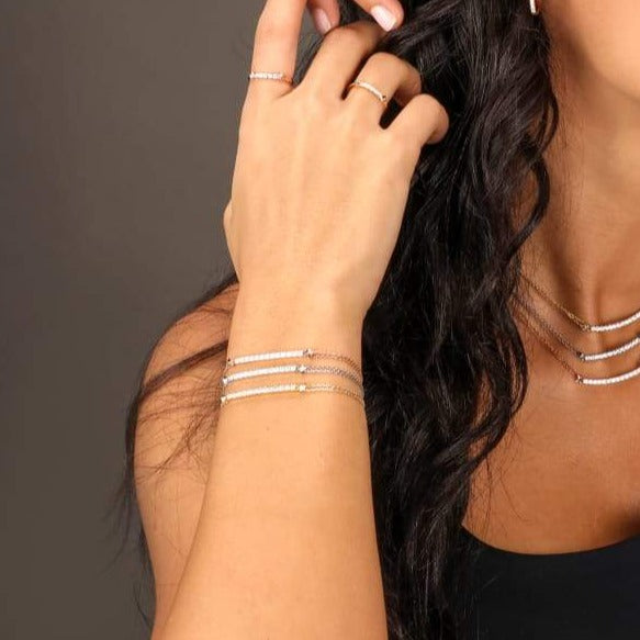 Tennis Bracelet Gold with Diamonds