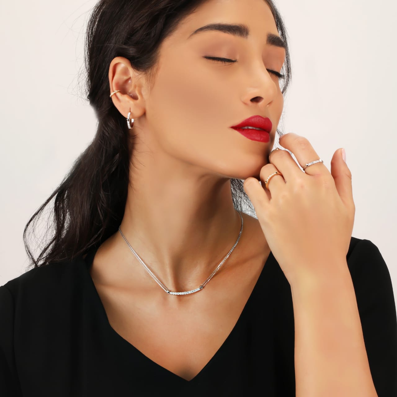 Tennis Necklace Gold with Diamonds