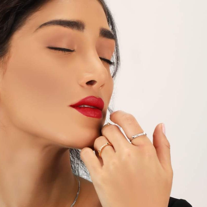 Tennis Ring Gold with Diamonds