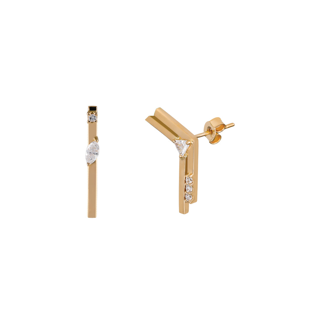 LUNA  pair of Earrings with diamonds