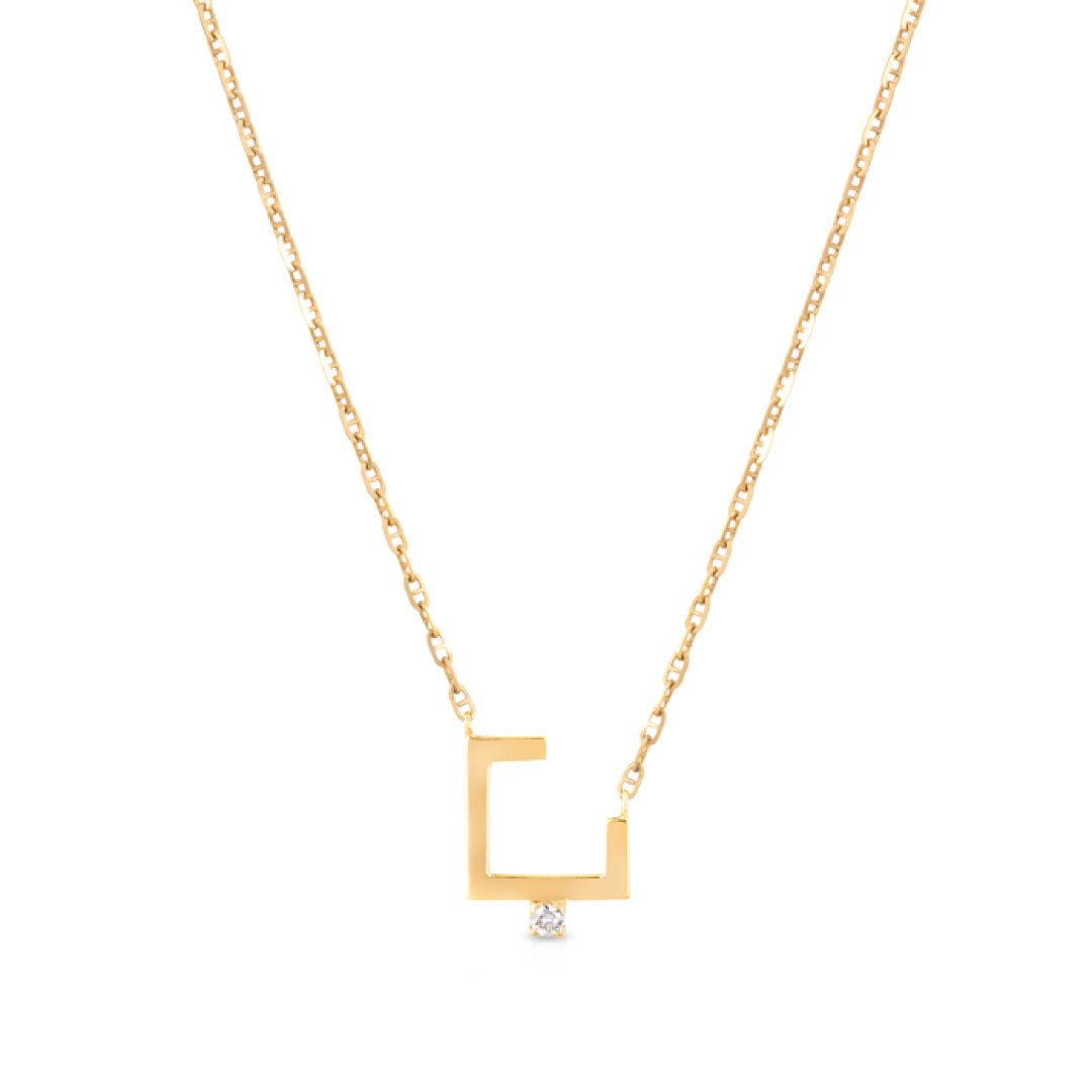 Arabic Alphabet Letter Necklace (BAA)