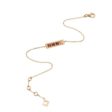 Be Different Bracelet gold with Ruby and diamond
