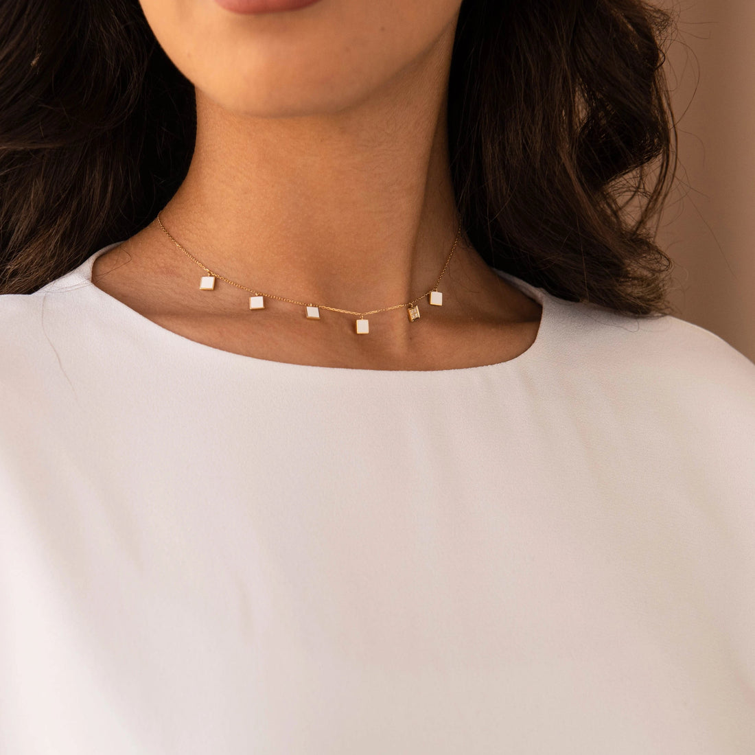 Geometric Choker with Diamonds - Squares