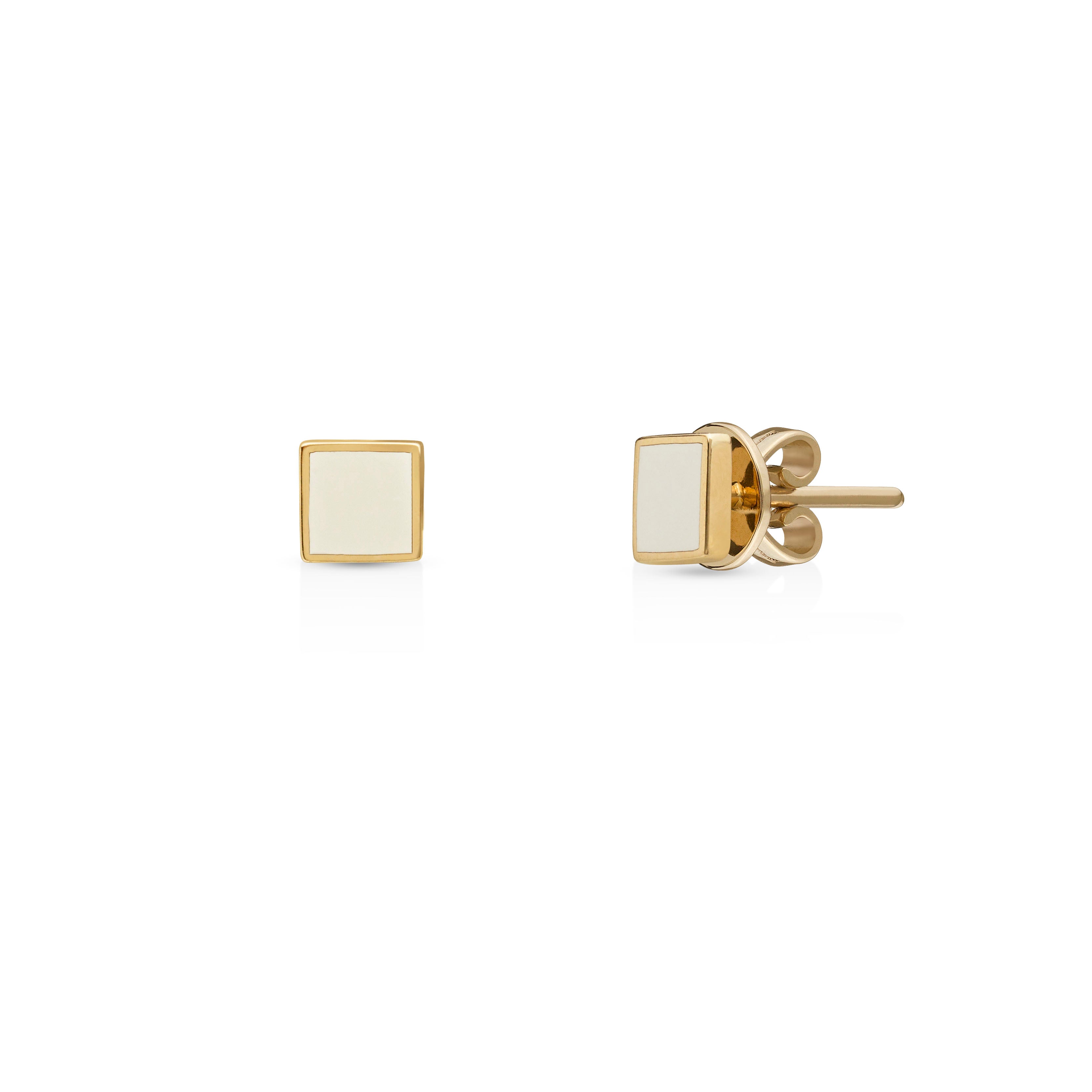 A pair of Earrings - Square  Enamel