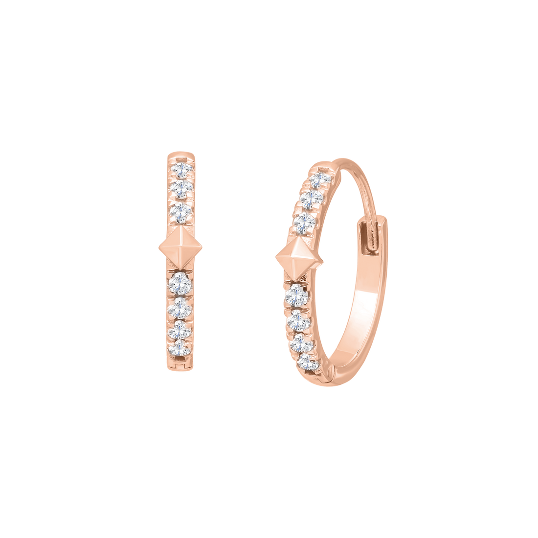 Tennis Earrings Gold with Diamonds