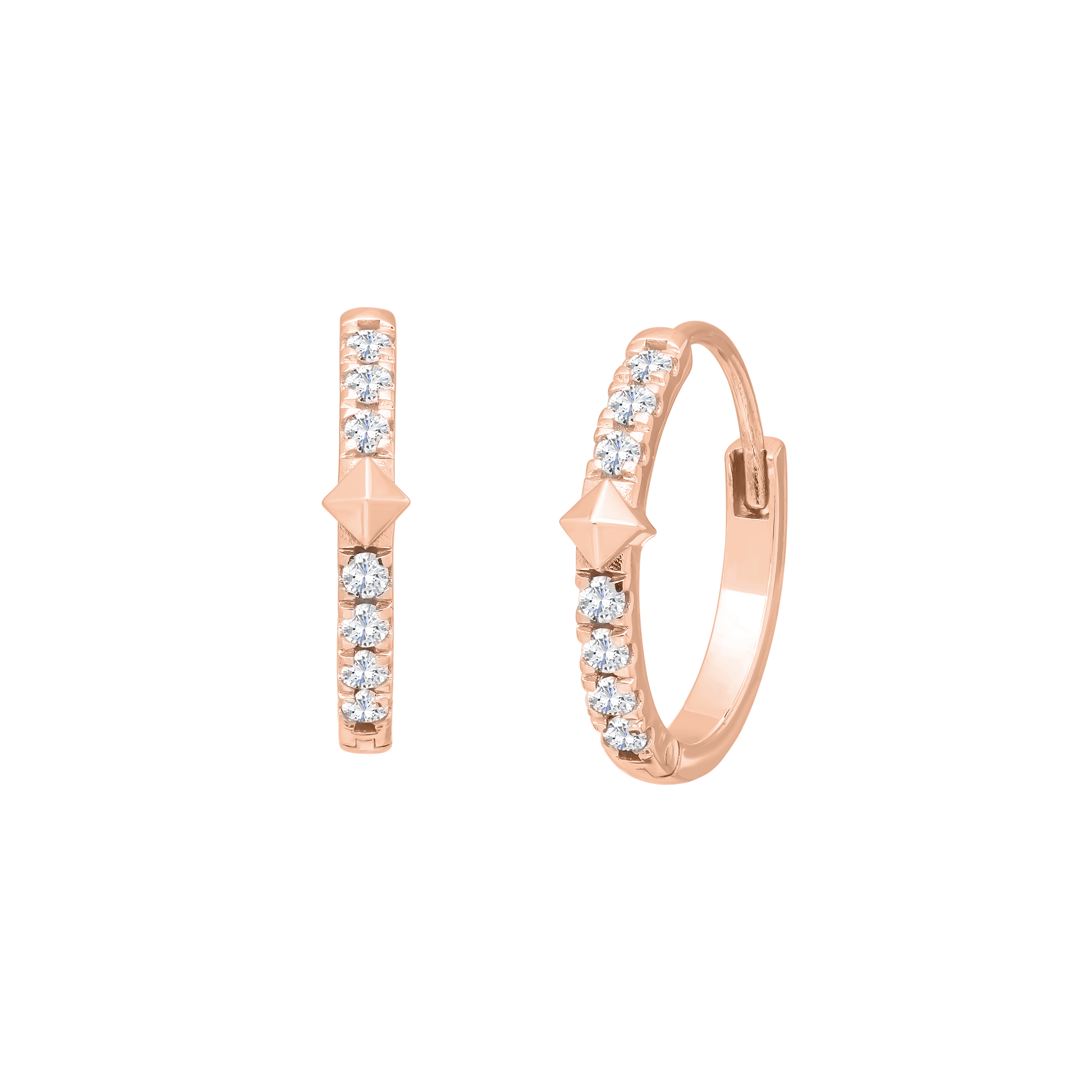 Tennis Earrings Gold with Diamonds