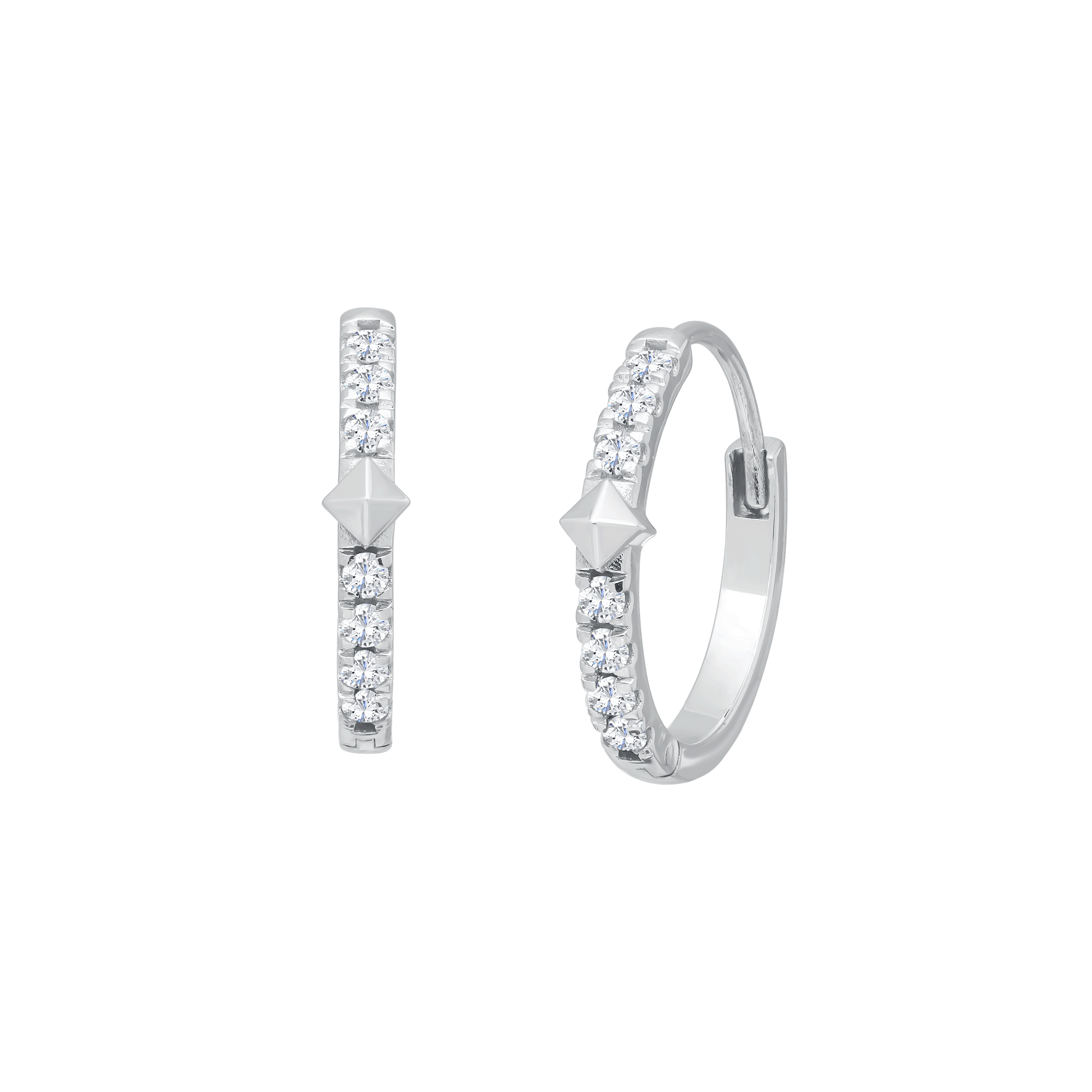 Tennis Earrings Gold with Diamonds