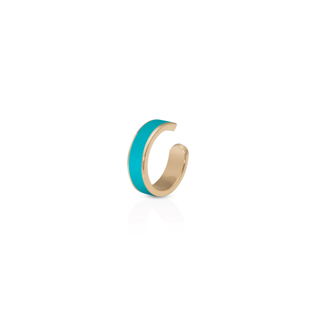 Enamel Cuff Earring - Turquoise