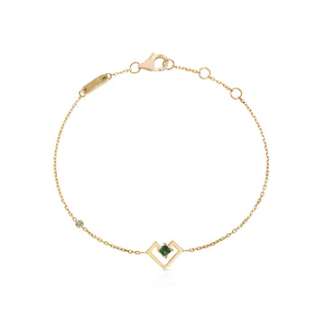 Heart of Gold Bracelet - Emerald