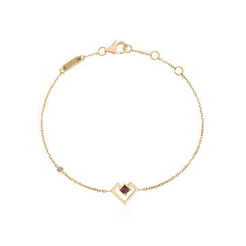 Heart of Gold Bracelet - Ruby