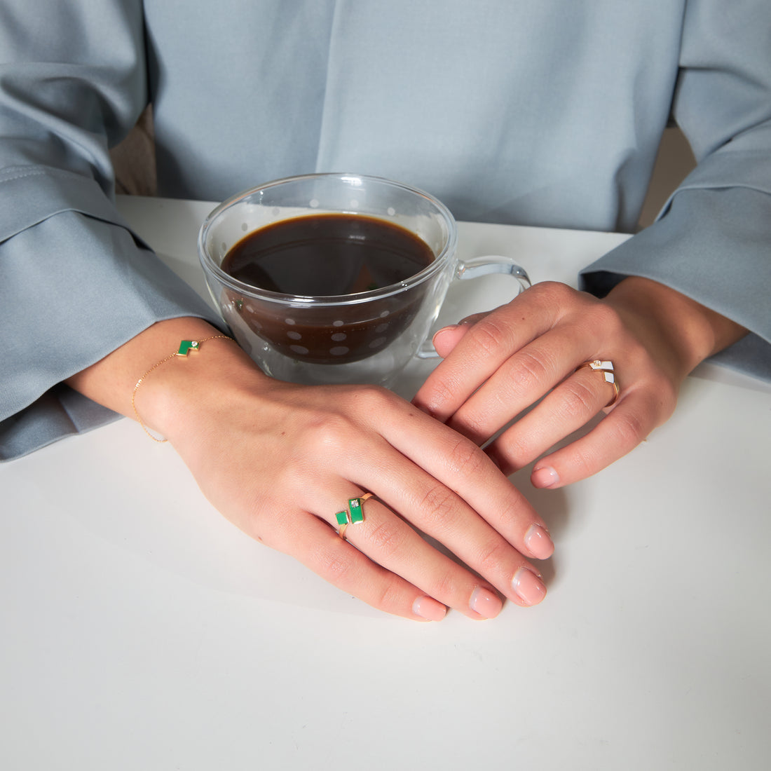 Heart Of Gold Enamel Bracelet